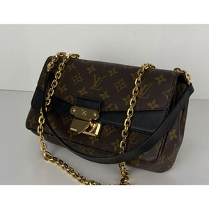 Louis Vuitton Marceau Shoulder Bag in Monogram Canvas with Black Leather Trim